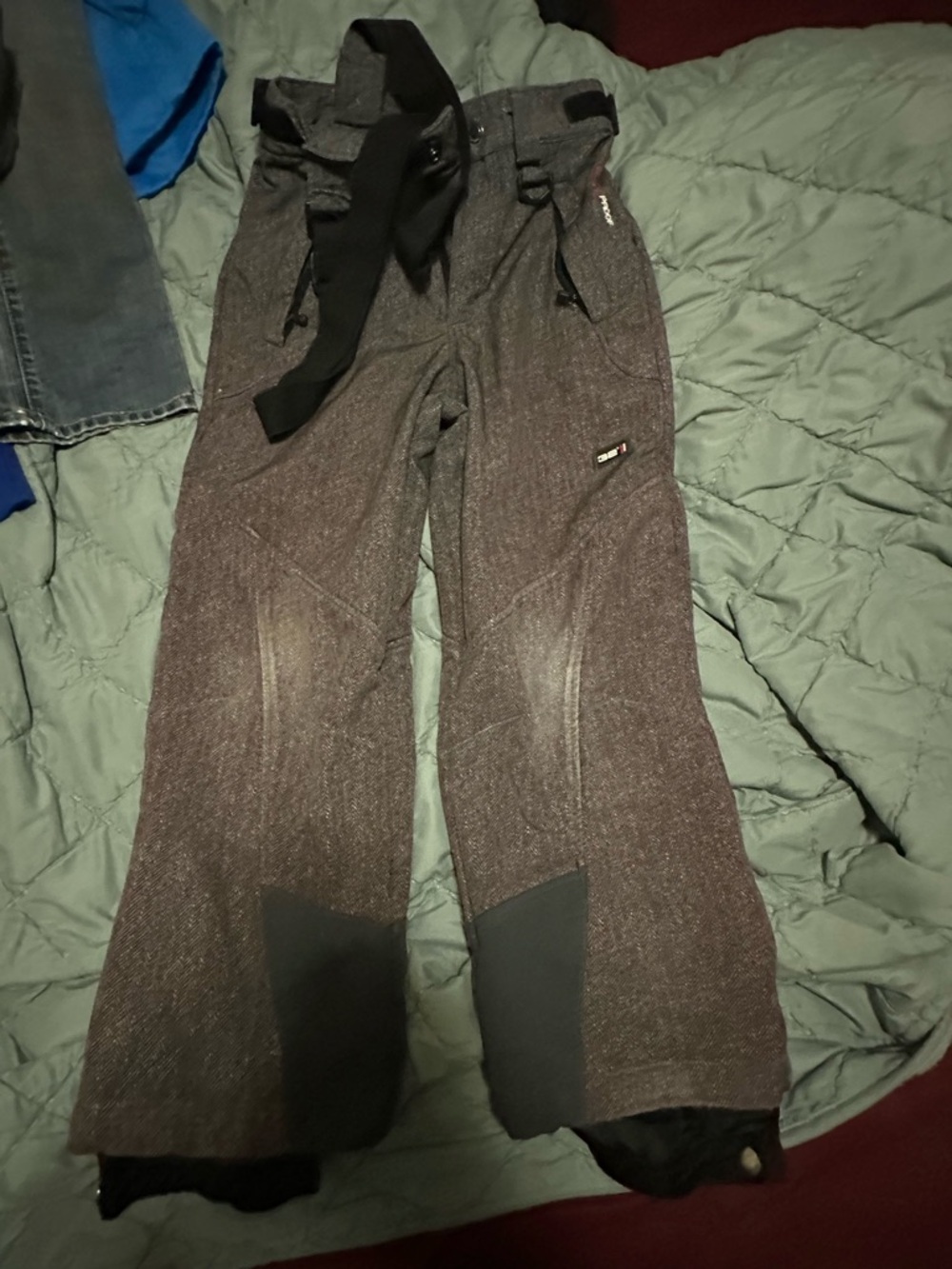 Weatherproof Gray Tweed Kids Overalls